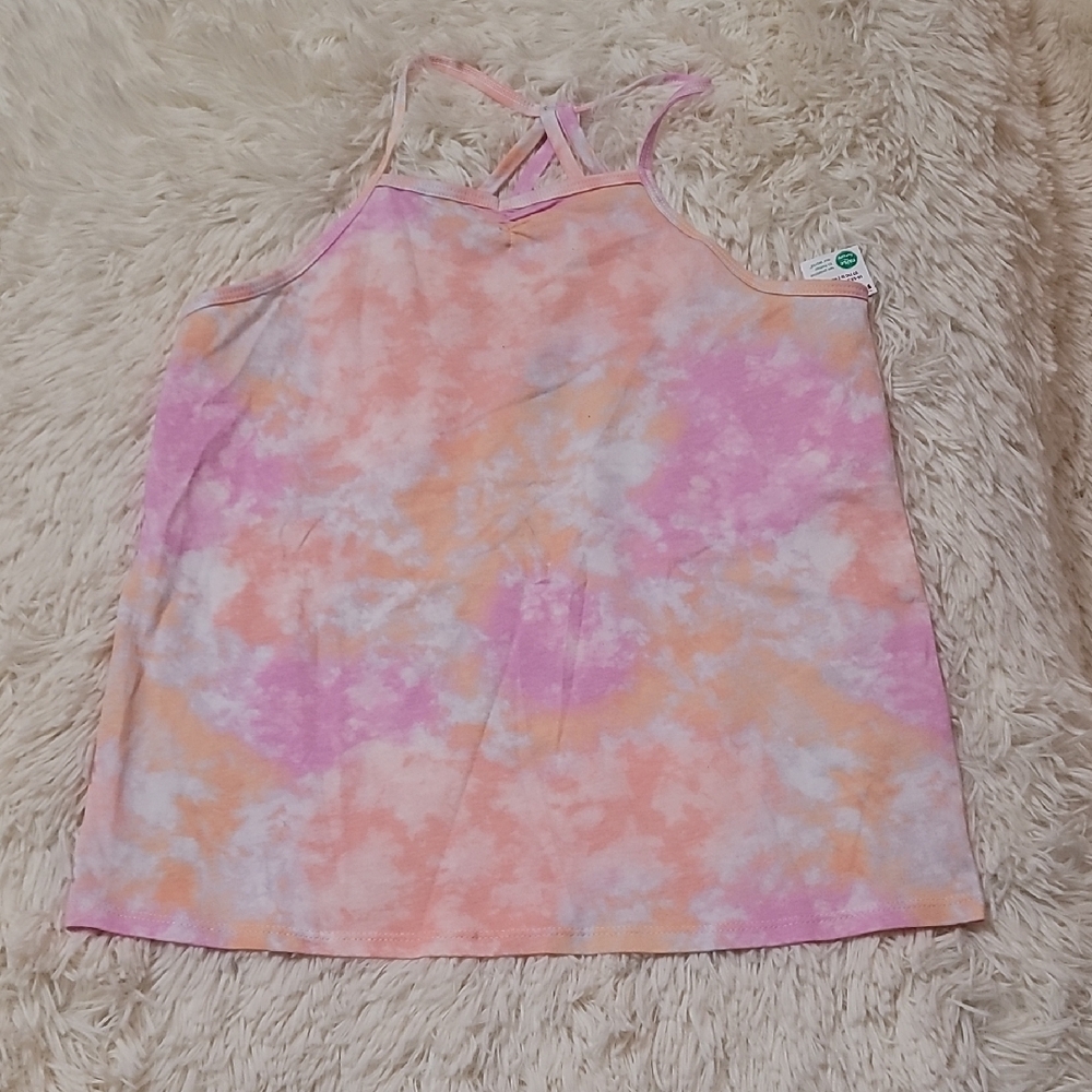 Oshkosh,Pink and Orange Tie-Dye, Kids, Tank Top, Size 14